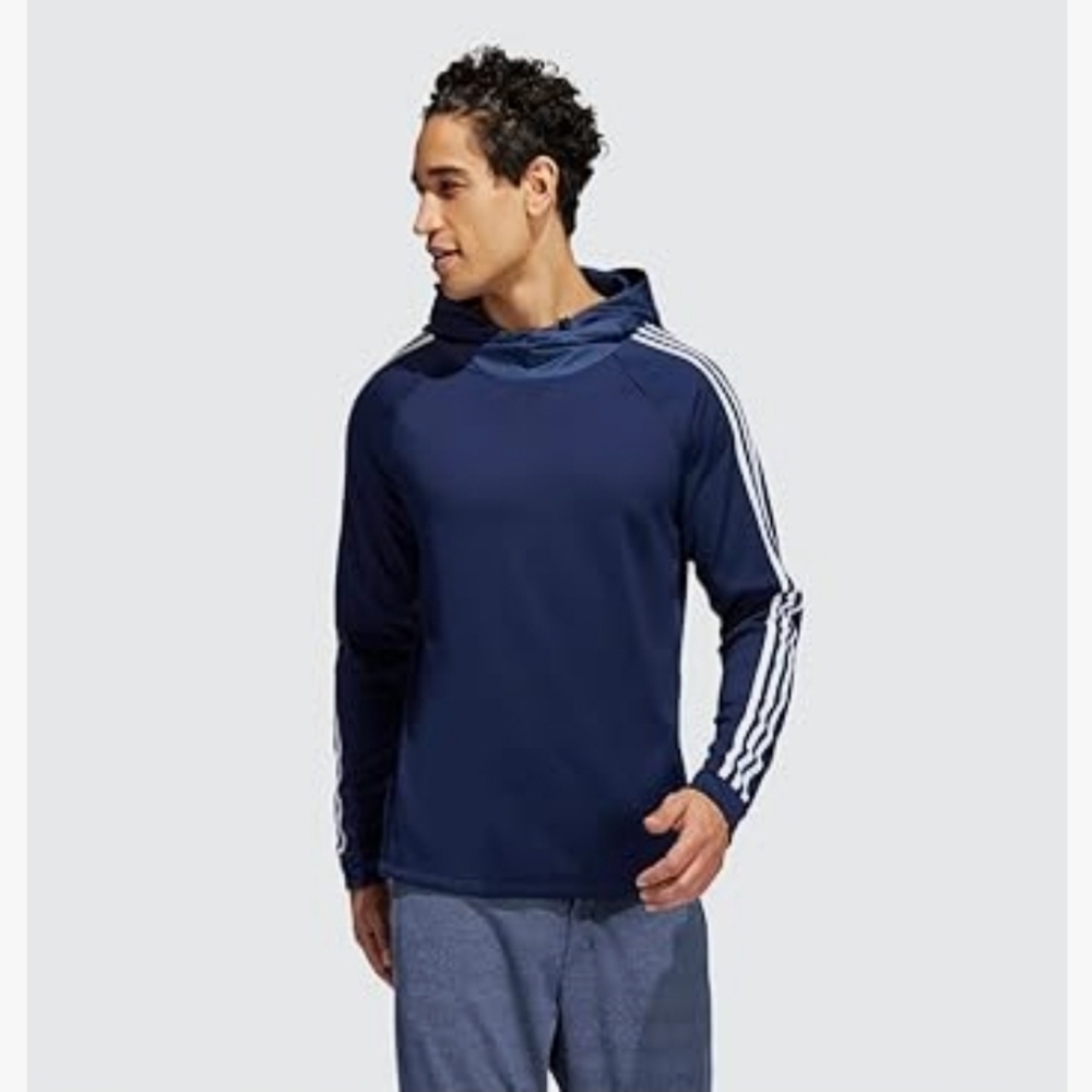 ADIDAS Men's 3-Stripes Cold.rdy Golf Hoodie Navy Sz 2XL Athleisure Fall Outdoor